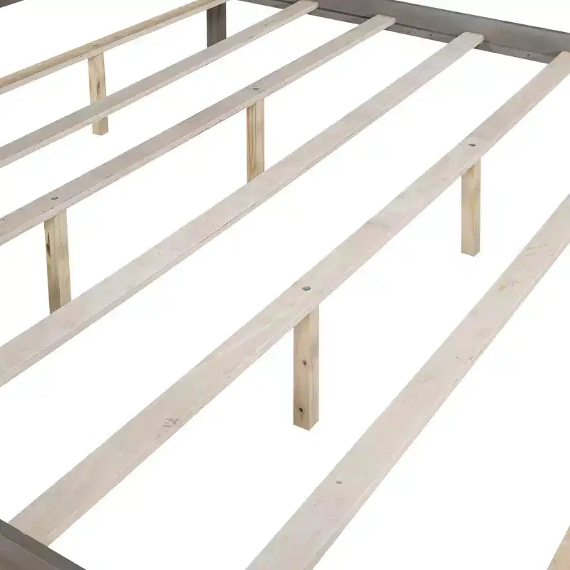 Letto a baldacchino King Size in stile minimalista Whisen con testiera curva e gambe di supporto in legno