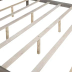 Letto a baldacchino King Size in stile minimalista Whisen con testiera curva e gambe di supporto in legno