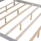 Letto a baldacchino King Size in stile minimalista Whisen con testiera curva e gambe di supporto in legno
