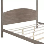 Letto a baldacchino King Size in stile minimalista Whisen con testiera curva e gambe di supporto in legno