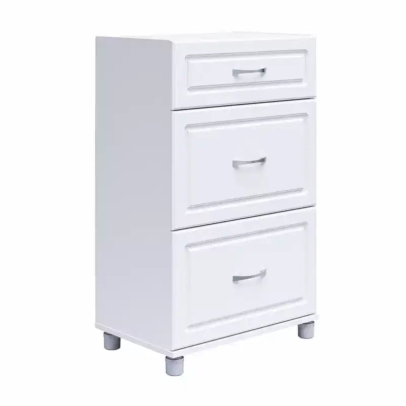 Kendall 24 3 Drawer Base Cabinet, White