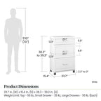 Base a 3 cassetti Kendall 24, bianco