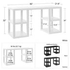 Scrivania computer doppia con piedistallo Parsons Ameriwood Home