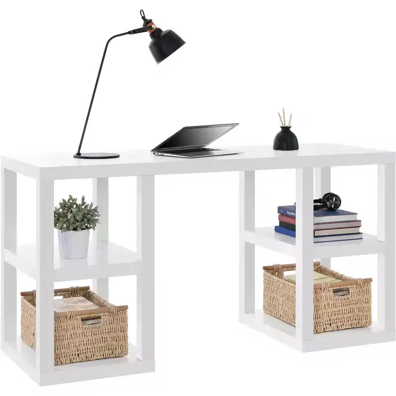 Scrivania computer doppia con piedistallo Parsons Ameriwood Home