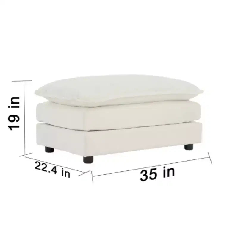 Divano a U modulare: chaise longue reversibile, doppi pouf e comfort eccezionale