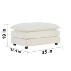 Divano a U modulare: chaise longue reversibile, doppi pouf e comfort eccezionale