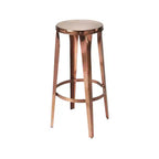 HomeRoots 30 Copper Iron Backless Bar Height Bar Chair