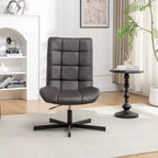 Poltrona girevole Arlena Roundhill Furniture in similpelle trapuntata