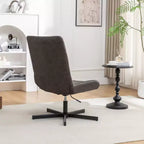 Poltrona girevole Arlena Roundhill Furniture in similpelle trapuntata
