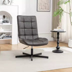 Poltrona girevole Arlena Roundhill Furniture in similpelle trapuntata
