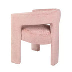 Poltrona con braccioli scultorei rivestita in tessuto jacquard di lusso moderno Jofran Gwen, colore rosa