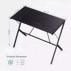 Mehoom Scrivania moderna in metallo per ufficio domestico, tavolo, nero, 90 cm