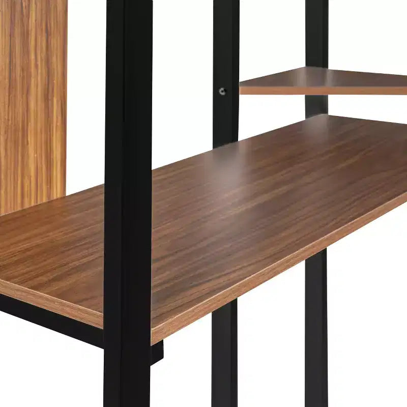 Whisen 42.1'' L x 79.5'' P Letto a soppalco in metallo con scrivania, mensola e scaletta integrati, struttura robusta in metallo