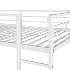 Whisen 42.1'' L x 79.5'' P Letto a soppalco in metallo con scrivania, mensola e scaletta integrati, struttura robusta in metallo