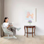 Tavolo console semicircolare in legno All Things Cedar con ripiano inferiore per soggiorno e ingresso, mobili d'accento, accenti classici, ciliegio