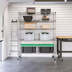 Scaffalatura in Acciaio a 5 Ripiani Seville Classics UltraDurable Certificata NSF, 152,4 cm L x 182,88 cm A x 45,72 cm P