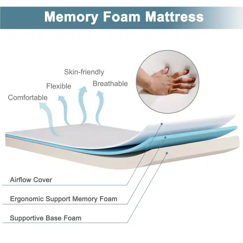 Letto Pieghevole Costway Richiudibile per Ospiti con Materasso in Memory Foam Fabbricato in Italia