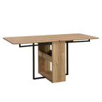 Set da tavolo da pranzo estensibile Whisen Modern a 5 pezzi, tavolo quadrato pieghevole con sedie imbottite in pelle