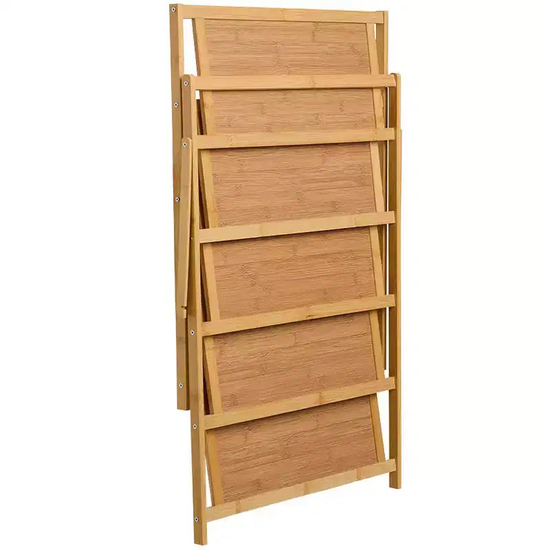 SCAFFALE PORTASCARPE PIEGHEVOLE IN LEGNO A 5 PIANI - The Lakeside Collection -