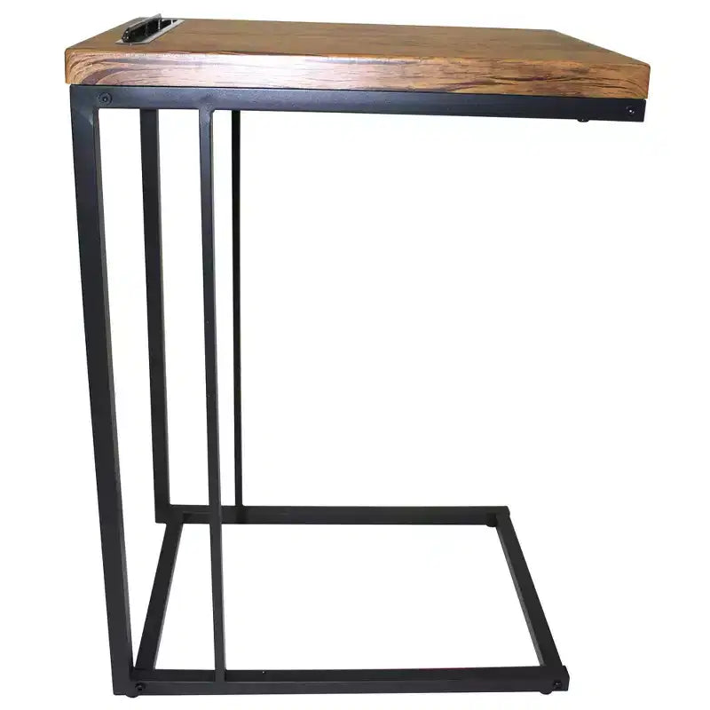 Tavolino laterale a C eHemco Slide Under Sofa con piano effetto caffè per il soggiorno