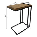 Tavolino laterale a C eHemco Slide Under Sofa con piano effetto caffè per il soggiorno