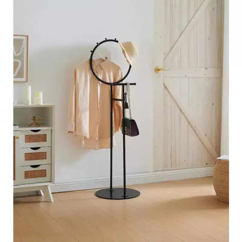 Kings Brand Furniture Servetto Appendiabiti con Vassoio portaoggetti, Portasciugamani, Appendiabiti per Asciugatura Coperte per Camera da Letto, Lavanderia e Bagno