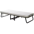 Kings Brand Furniture Franco Letto Pieghevole Struttura in Metallo Portatile con Rotelle Bloccabili e Materasso in Schiuma ad Alta Densità per Camera degli Ospiti o Piccoli Spazi