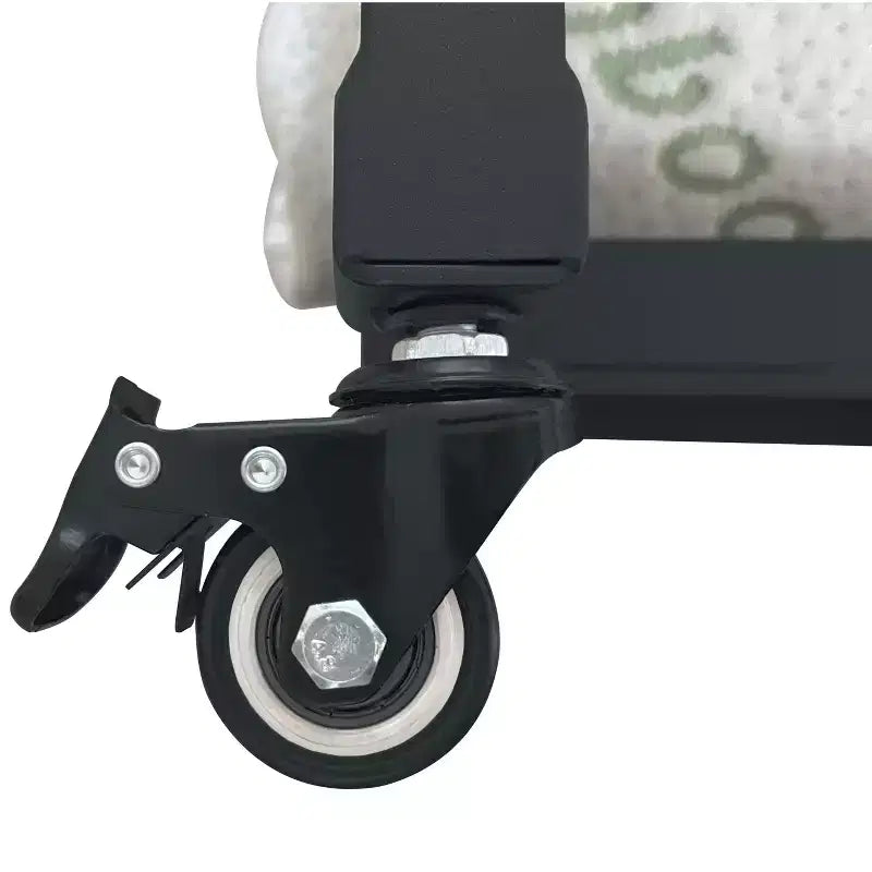 Kings Brand Furniture Franco Letto Pieghevole Struttura in Metallo Portatile con Rotelle Bloccabili e Materasso in Schiuma ad Alta Densità per Camera degli Ospiti o Piccoli Spazi