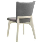 GDFStudio Astrid, sedie da pranzo in tessuto imbottito e legno (set da 2)
