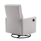 Poltrona reclinabile a dondolo girevole 25,5W, sedia da asilo imbottita moderna sedia a dondolo per soggiorno camera da letto-ModernLuxe