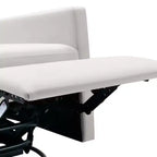 Poltrona reclinabile a dondolo girevole 25,5W, sedia da asilo imbottita moderna sedia a dondolo per soggiorno camera da letto-ModernLuxe