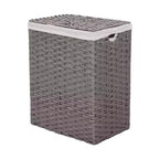Cesto portabiancheria rettangolare moderno intessuto con coperchio e fodera Seville Classics