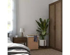 Cesto portabiancheria rettangolare moderno intessuto con coperchio e fodera Seville Classics