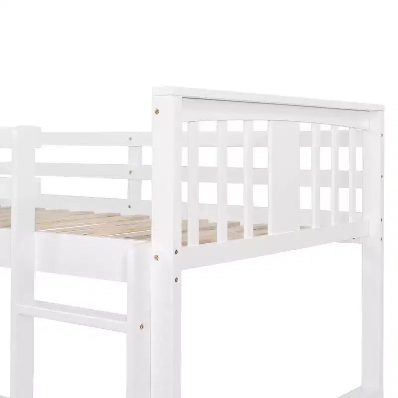Letto a castello Whisen Twin Over Twin con scivolo e scaletta, Progettato per la tua sicurezza