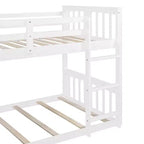 Letto a castello Whisen Twin Over Twin con scivolo e scaletta, Progettato per la tua sicurezza