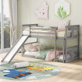 Whisen Twin Over Twin Bunk Bed with Slide and Ladder, Designed for your safety