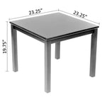 Set tavolo e sedie per bambini in legno massello eHemco (4 sedie incluse), set da 5 pezzi