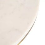 Tavolo Consolle Semicircolare in Marmo Kate and Laurel Dorrah, 71x35.5x76 cm, Bianco