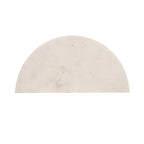 Tavolo Consolle Semicircolare in Marmo Kate and Laurel Dorrah, 71x35.5x76 cm, Bianco