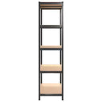 vidaXL Scaffale a 5 Ripiani Resistente Acciaio e Legno, Grigio