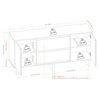 GDFStudio Sophy Credenza Moderna in Legno 63 con Ripiano Regolabile e Cassetto