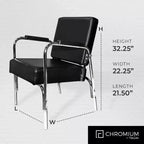 PureSana Set da 3 poltrone lavatesta professionali Ella con reclinazione automatica, rivestimento in vinile lavabile, cuscini in schiuma ad alta densità e telaio in acciaio inossidabile