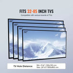 VEVOR Supporto per TV, Supporto TV Girevole Alto per TV da 32 a 85 pollici, Supporto TV da Pavimento Portatile Regolabile in Altezza con Base in Vetro Temperato