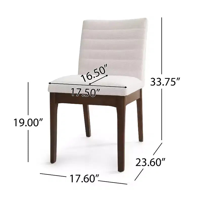 Christopher Knight Home Latisha Set da pranzo imbottito a 5 pezzi in legno di gomma stile moderno di metà secolo