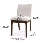 Christopher Knight Home Latisha Set da pranzo imbottito a 5 pezzi in legno di gomma stile moderno di metà secolo