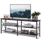 70 Inch TV Stand for Living Room & Bedroom, 63 Media Console with 3-Tier Storage Shelves