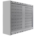 vidaXL Armadietto Portautensili da Parete in Metallo Stile Industriale Grigio e Nero - Grigio