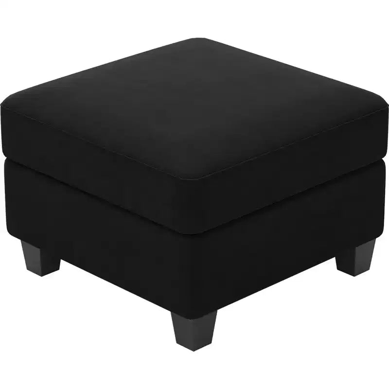 Belffin Pouf Contenitore in Velluto Poggiapiedi Quadrato Modulare & Elemento Aggiuntivo Sezionale