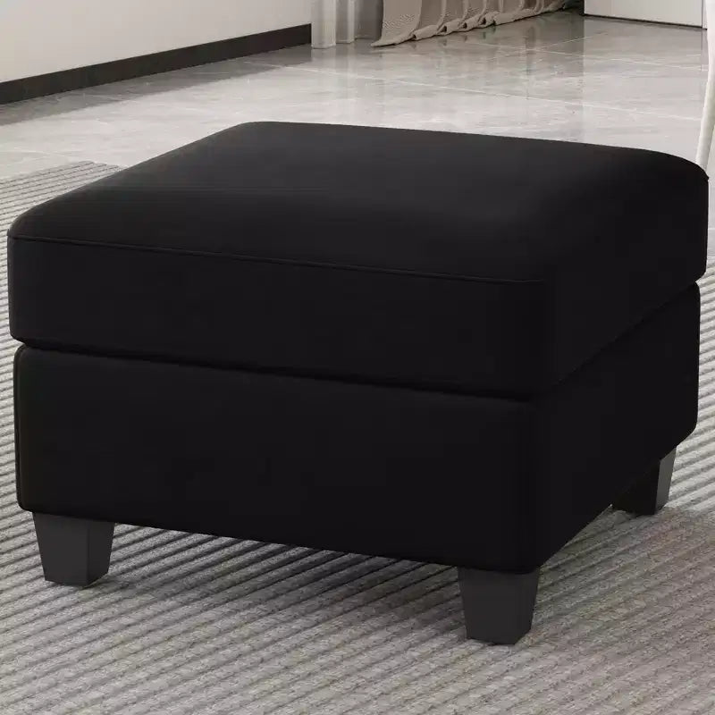 Belffin Pouf Contenitore in Velluto Poggiapiedi Quadrato Modulare & Elemento Aggiuntivo Sezionale