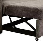 Divano Sezionale a L Reversibile con Chaise Longue Contenitore, Ripiano Laterale e 2 Sgabelli - Divano Letto Estraibile per Soggiorno